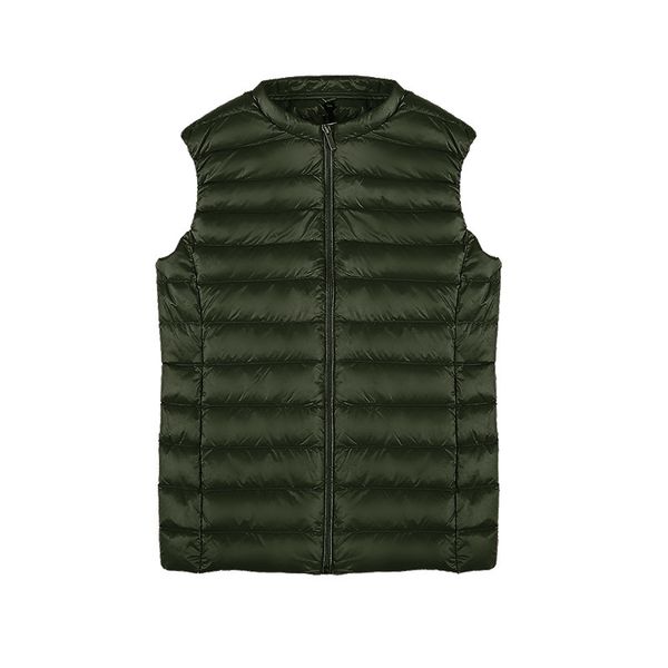 

2021 new vest of women ultra light down vests portable sleeveless female windbreaker warm waistcoat o-neck collar winter liner u1s5, Black;white