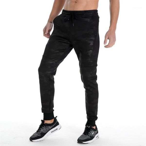 

running pants camouflage joggers men sweatpants cotton track gym fitness training trousers male autumn workout bottoms1, Black;blue