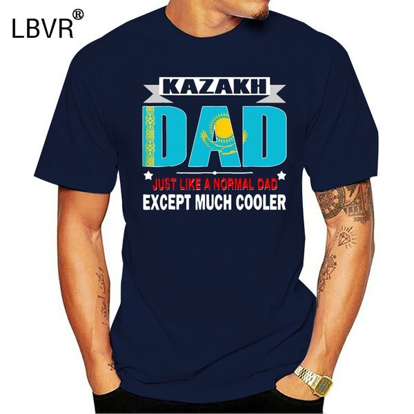 

new short sleeve fashion slim fit t shirt kazakh dad is much cooler father's day t shirt flag custom shirts sport hooded sweatshirt hoo