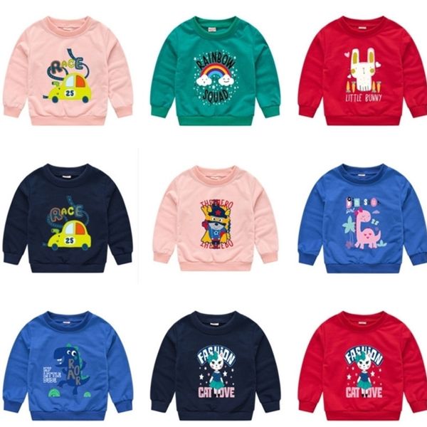 

2021 kids boys girls hoodies cartoon printed sweatshirts auntumn fashion sweater hoodie children pullover casual sports clothes g12704, Blue