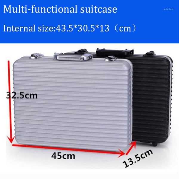 

aluminum tool case suitcase toolbox file box impact resistant safety case camera with cut foam lining1