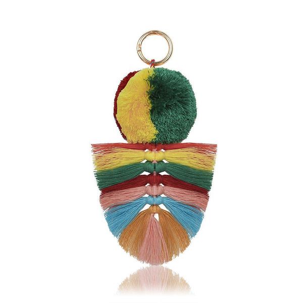 

1pcs pompon bohemia tassel fringed diy jewelry garments bag decorative accessories charm key chain pendant crafts cotton tassels h jllafq