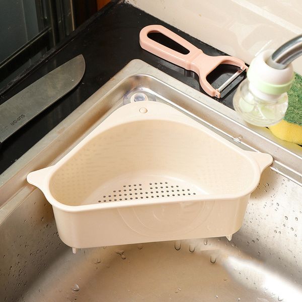 

kichen gadgets accessories strainer vegetable fruit drainer basket suction cup sponge rack storage tools sink filter shelf