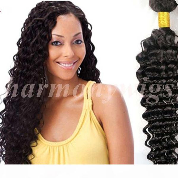 

virgin hair bundles brazilian human hair weaves deep wave curly 8~34inch 100% unprocessed peruvian indian malaysian bulk hair extensions, Black
