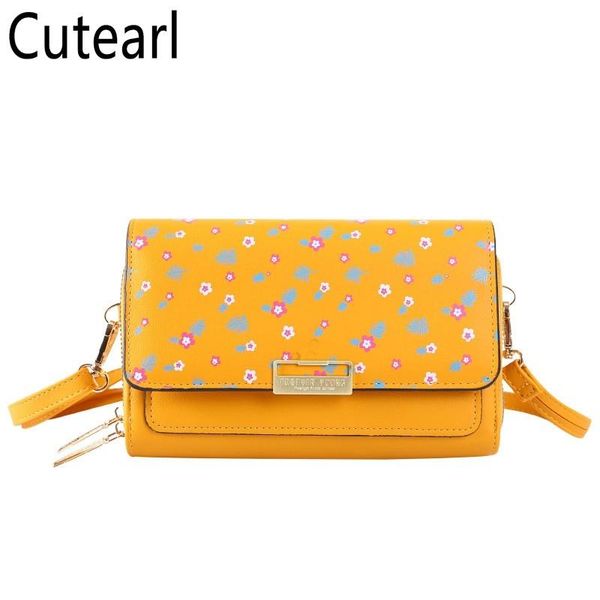 

women floral printing messenger bag double zipper vintage joker casual shoulder bag leather female small flip bolsa feminina