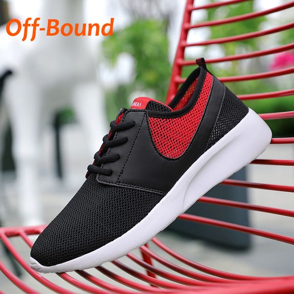 

off-bound running tennis mesh sport new summer men casual shoes training walking sneakers plus size 50, Black;red