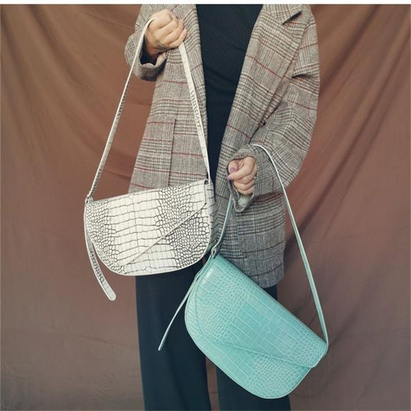 

irregular shoulder bag alligator leather handbag mini flap bag women messenger crossbody bags bolso de hombro