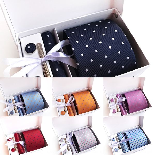 

lzom slim% silk tie 100 men boxs business narrow woven men jacquard ties necktie set, Black;blue