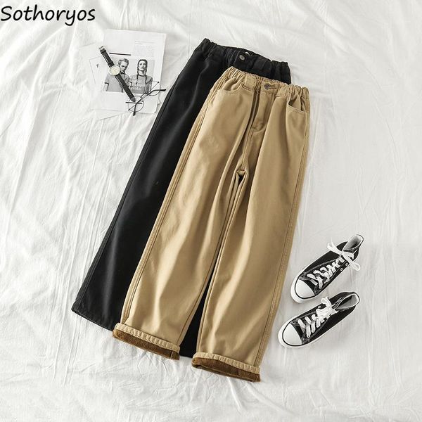 

high waist jeans women black street style trousers womens korean style thicker khaki stylish chic pockets1, Blue
