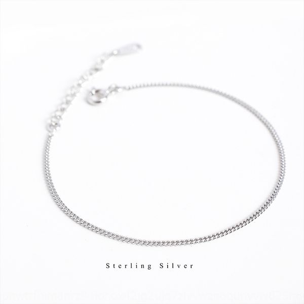 

s925 sterling silver стороны минималистского стиля браслет корейского east gate стерлинг серебряных простых аксессуары темперамент студентка, Golden;silver