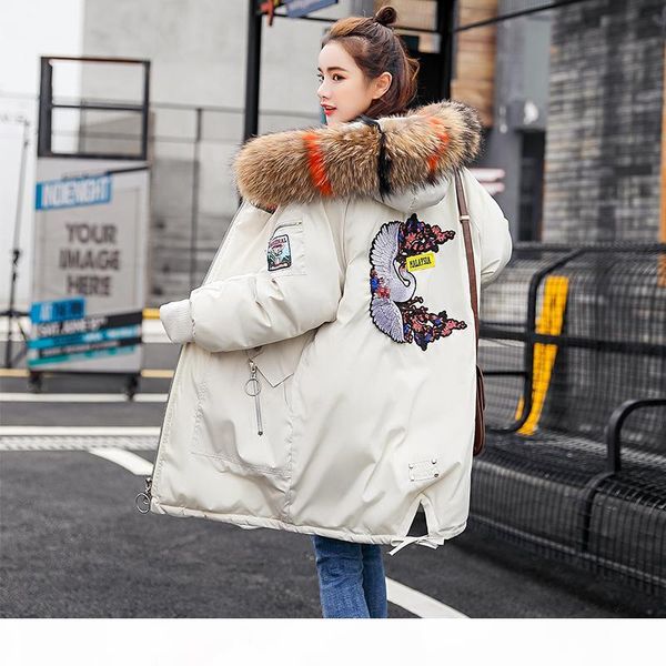 

winter ladies down coat jacket women plus size fashion hoodie long down jacket cotton thick parkas female long warm clothing, Black