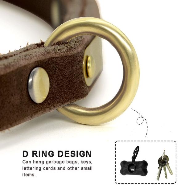 

120cm dog leash custom leather dog leash nameplate id tag collar lead pet walking lead for small medium large dogs k9 sqczlz