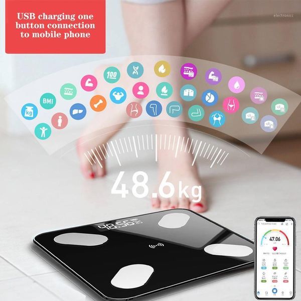 

usb chargeable body fat scale weight scale household measuring electronic fat accurate body chinese verison1