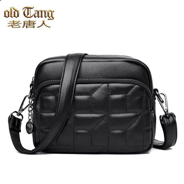 

old tang handbag diamond lattice bags for women 2020 new pu leather shoulder messenger bags female fashion wild portable bag