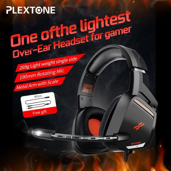 

plextone g800 gaming headset наушники накладные наушники легкие наушники с микрофоном для ps4, пк, мобильный телефон гарнитура gamer