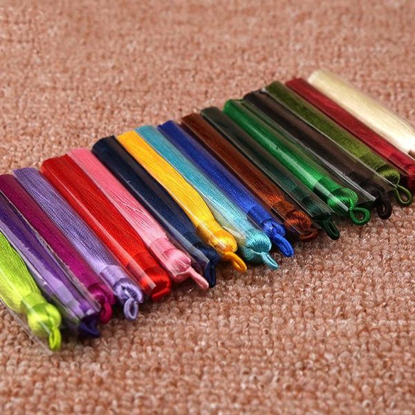 

5pcs lot 23 colors 8cm mixed cotton silk tassel brush for earrings charm pendant satin tassels for diy jewelry making materials h jllrpx