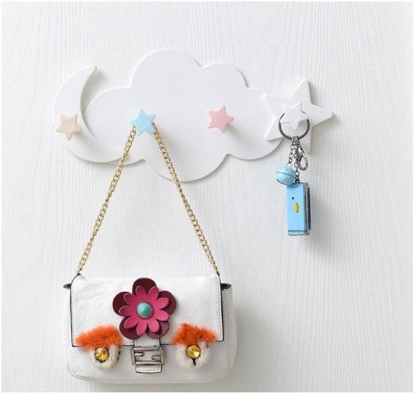 

creative star moon cloud shape hook strong adhesive hook key hanging no trace home storage decor wall star moon cloud sh bbyszs