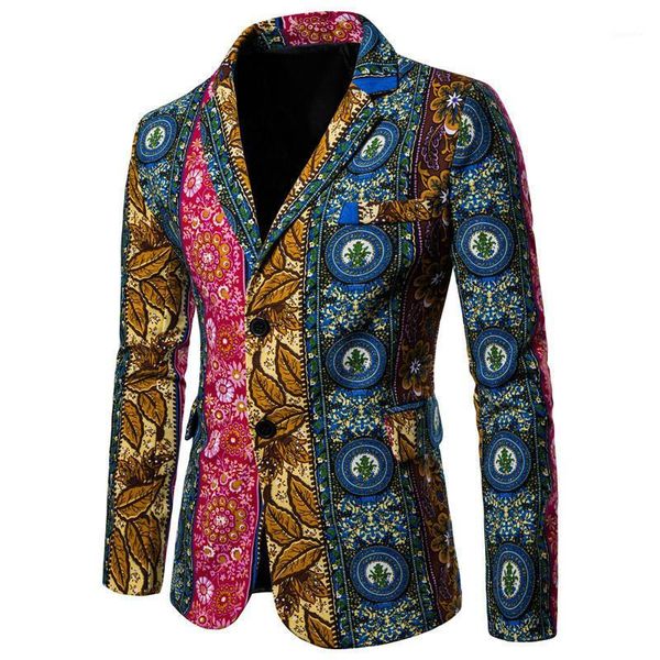 

men floral blazers tide new design fashion vintage slim fitness jacket linen flower casual business suit blazer coat outerwear1, White;black