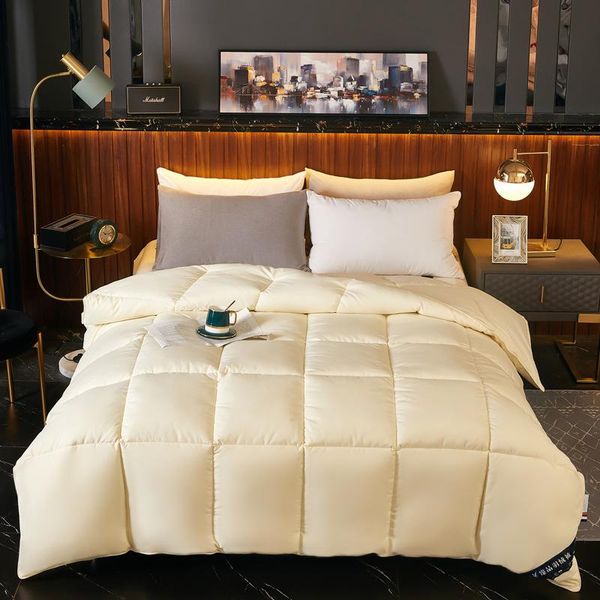 

winter cotton feather velvet quilt l velvet quilt thickened, warm core increased pure color simple household bedding