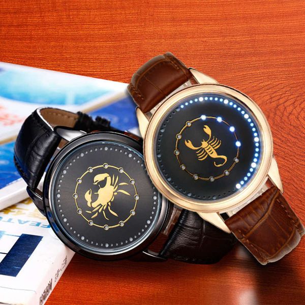 

watch new 2019 grade women's korean version fashion creative personality student's men's and women's constellation table, Slivery;brown