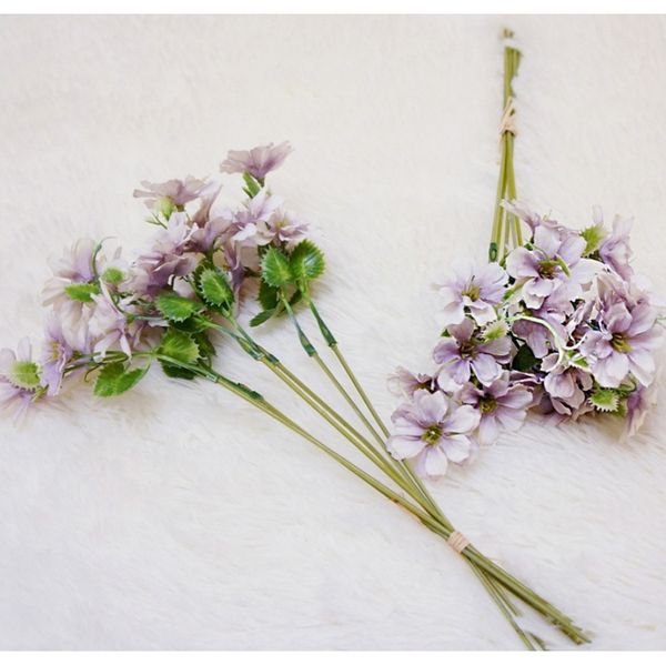 

6 шт. искусственная ромашка цветы шелковые поддельные цветы cerastium tomentosums из искусственного букета diy домашняя вечеринка декоративн