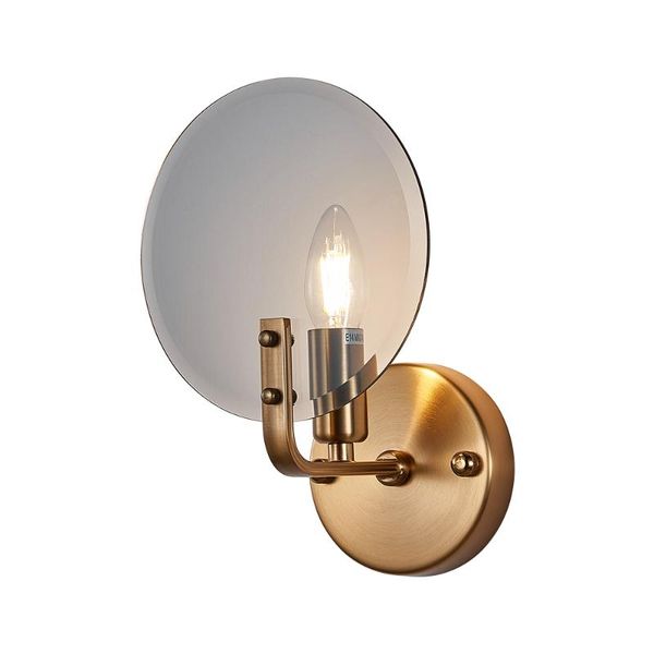 

new modern bedroom sconce lamp luxury smoky gray glass wall light fixture bedside hallway living room led wall lamp