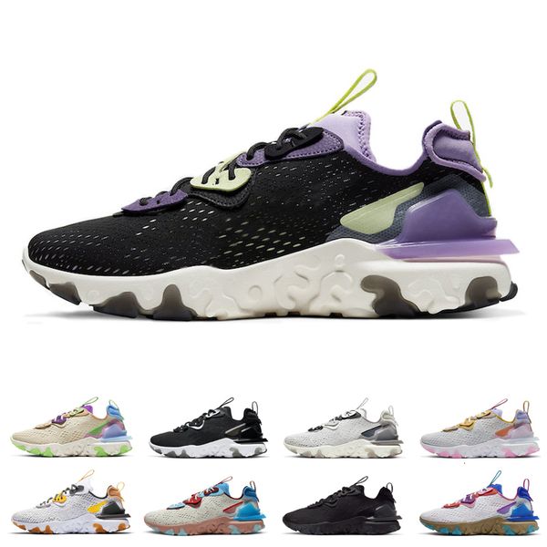 

react vision shoes for men women d ms x triple black vast grey mens trainers sports sneakers 36-45