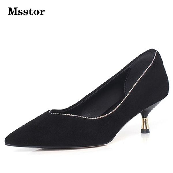 

dress shoes shallow green fow women kid suede slip on concise fashion ladies pumps pointed toe office high heel black