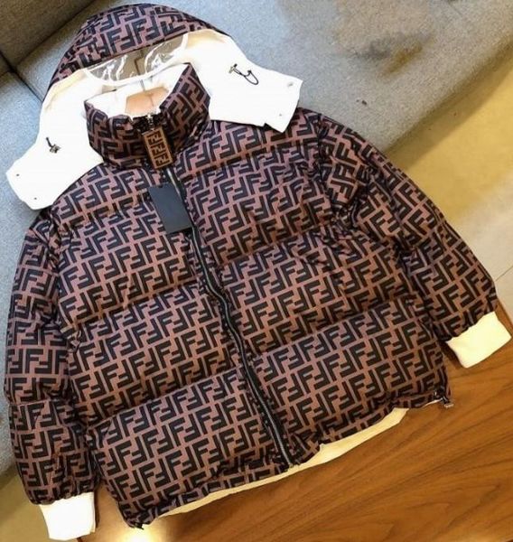 

mens designer jackets womens designer winter coats jackets womens ff cotton jacket fashion winter jacket europe-america luxury hooded coat, Black