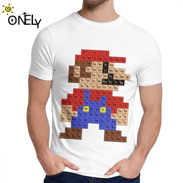 

sport leisure man t shirt periodic mario table anicent quality cotton anime round neck retro short sleeve