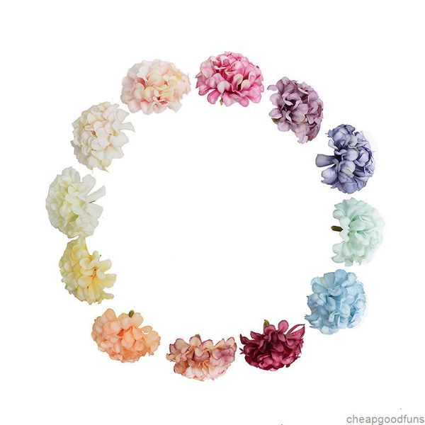 

price hydrangea for diy factory flower head 4.5cm artificial home wedding party decoration wreath scrapbooking
