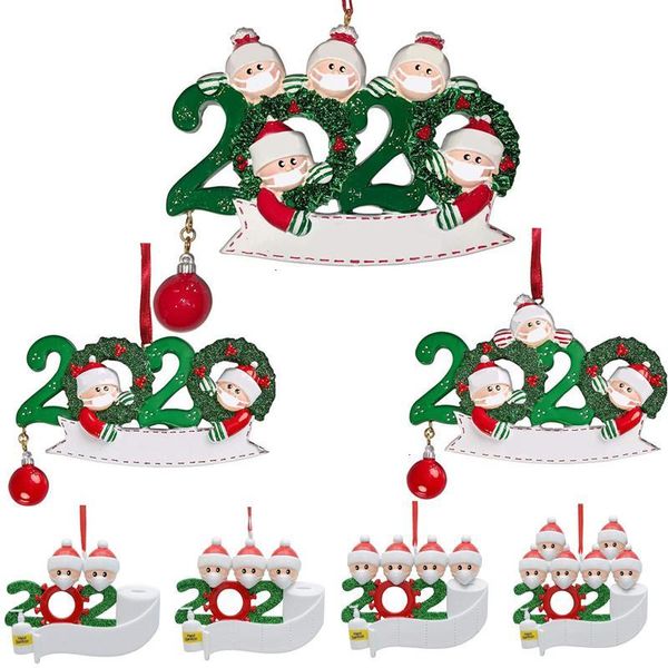 

pvc 2020 quarantine christmas 3d ornament survivor family of 20 christmas tree decoration personalized diy name xmas pendants gift