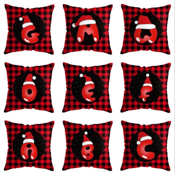 

18 * 18 «» 26 английских букв velvet наволочка тартан плед christmas xmas подушка автомобилей обложка диван главная бросьте наволочки украше