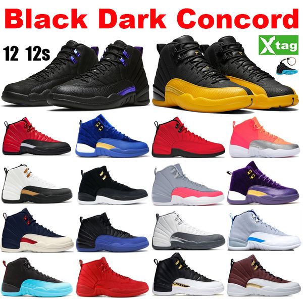 

ship new jumpman 12 12s black dark concord university gold basketball shoes reverse flu game indigo taxi cyn gamma blue sport ru