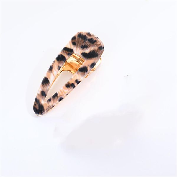 

новая мода леопарда акриловые зажимы для волос для женщин принт waterdrop barnethes hairpin bangs clip headddress аксессуары для волос swy b