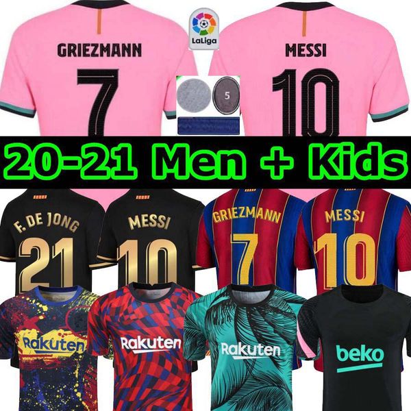 

топ 10 messi барселона maillots де футбол 8 а. иньеста griezmann ф. де йонг дембеле coutinho американский колледж футбол одежда мужчин дети, Black