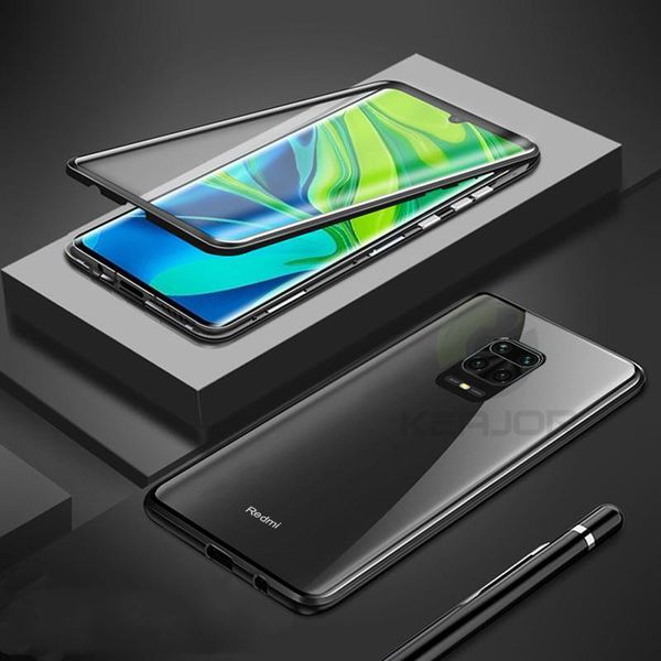 

magnetic case for xiaomi redmi note 9 pro case dual tempered glass cover 360 full protection bumper for redmi note 9s h jllvma