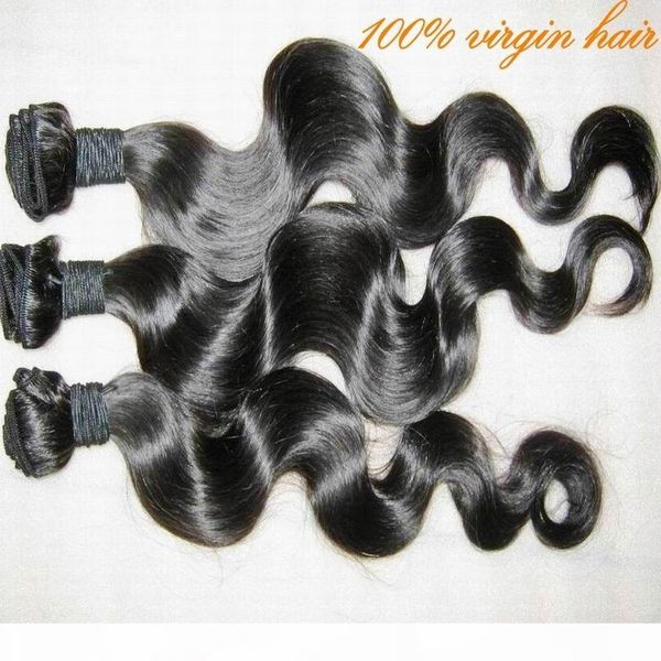 

fashion sister shop festival sale 3pcs lot burmese virgin body wave human hair weft soft weave ship fast, Black
