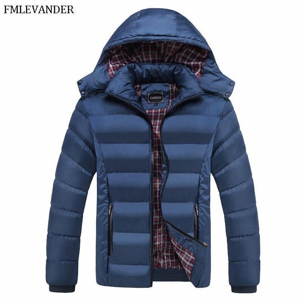 

2020 men casual hooded parka winter men fashion slim fit coat thick warm homme's zipper jacket cotton coat winter1, Black