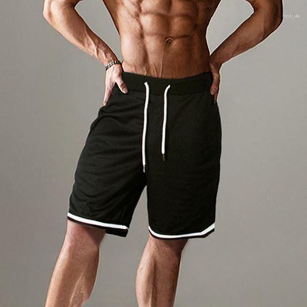

muscle men's fitness shorts mesh breathable basketball running pants sport casual 5 points pants fashion patchwork shorts1, White;black