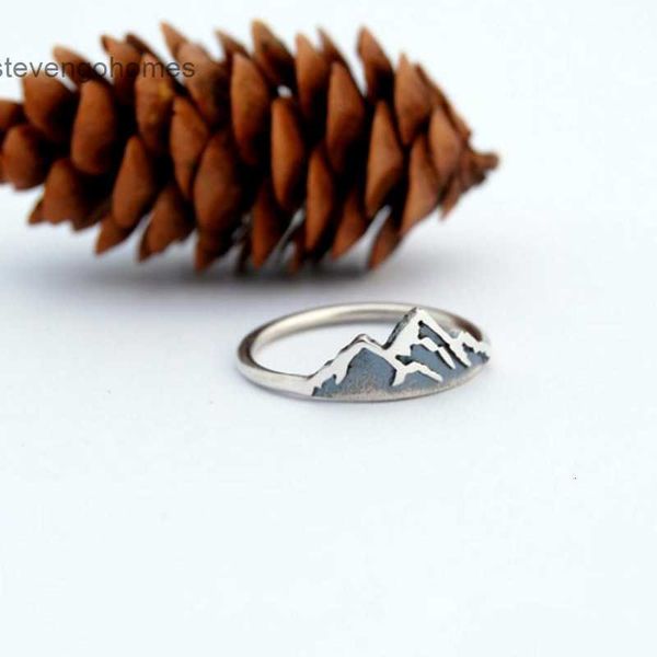 

gather new sunset peak & ring stainless steel flow series, Silver