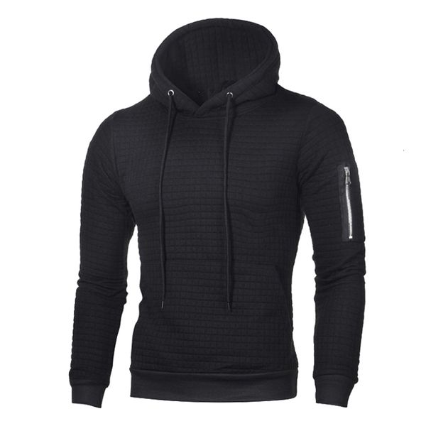 

2021 new male tracksuit sweatshirt men brand clothing spring autumn men's hoodies casual solid long sleeve hooded coats y68y, Black