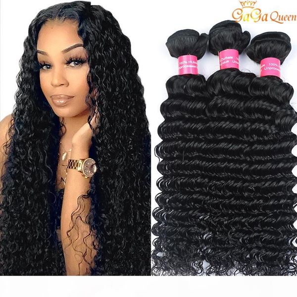 

wholesale 8a peruvian deep curly human hair weaves peruvian virgin hair deep wave brazilian peruvian malaysian indian hair weave bundles, Black