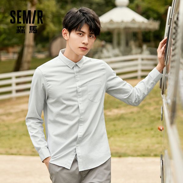 

long sleeve men 2020 summer new lapel check shirt plaid trend white casual shirts for travel