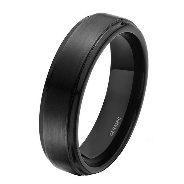 

wedding rings eamti 6mm 8mm black ceramic ring men band engagement male jewelry bague ceramique maleanel masculino, Slivery;golden
