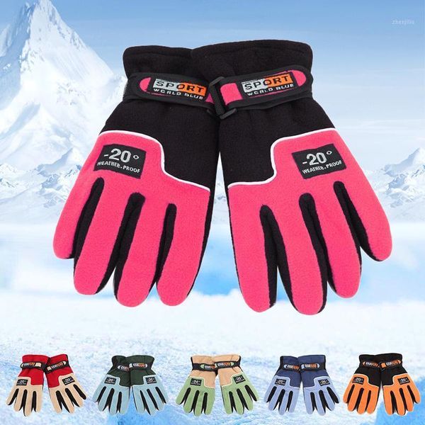 Guanti da sci Donna Pile invernale Termico Impermeabile Snowboard Motoslitta Ciclismo Campeggio Trekking Sport all'aria aperta1