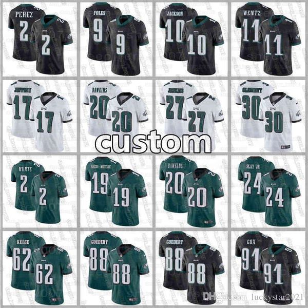 

26 miles sanders philadelphia mens 11 carson wentz eagle jersey 17 alshon jeffery jalen hurts brian dawkins darius slay jr jerseys, Black;red