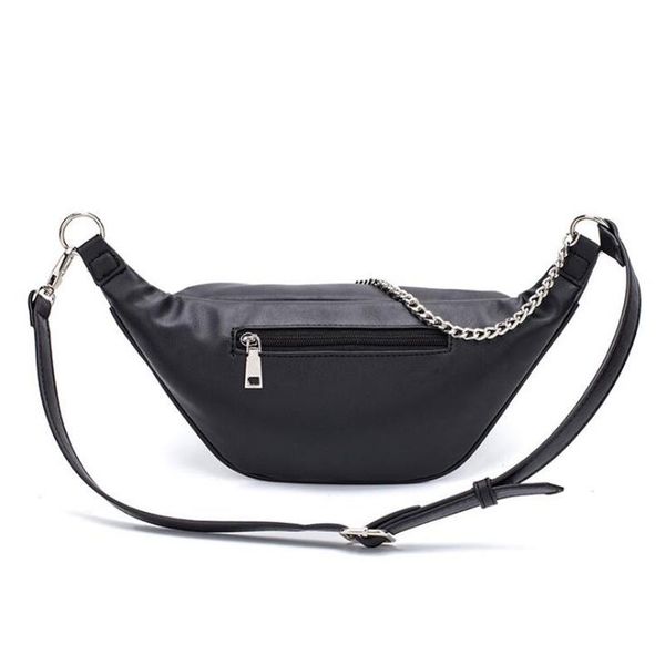 

waist bags fanny pack fashion bag pu leather belt chest with chain women shoulder