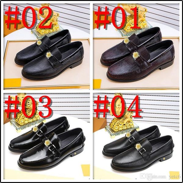 

g1 men fashion british style leather shoes comfortable flats shoes pointed toe business wedding formal dress shoes 22, Black