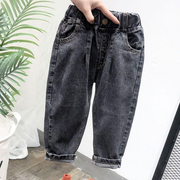 

jeans 2-6years fashion boys black spring autumn children trousers baby girls kids denim pant clothes size: 90-130, Blue